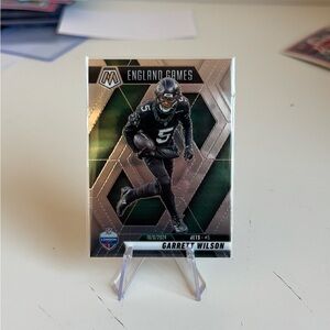 🔥 2025 Garrett Wilson Panini Mosaic England Games Card. New York jets